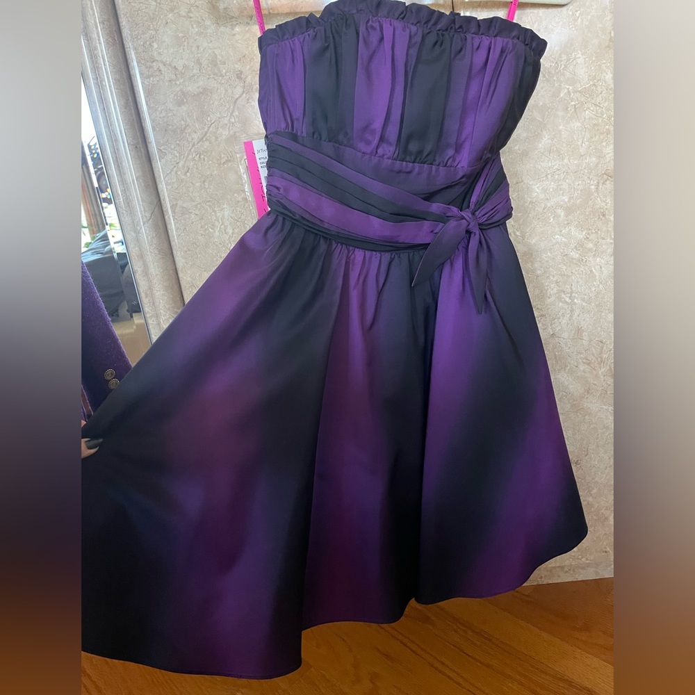 NEW WITH TAGS BETSEY JOHNSON COCKTAIL DRESS BLACK/PURPLE SZ 2